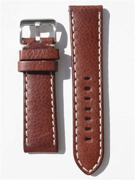 Toscana PANERAI Style Brown Italian Leather Strap with 